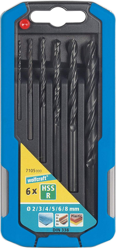 Urbju komplekts metālam Wolfcraft; 2-8 mm