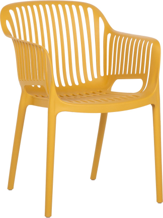 Krēsls POPPY dzeltena plastmasa 42503