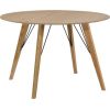 Ēdamistabas galds HELENA D100xH75cm, galda virsma: MDF ozolkoka finierējums, apstrāde: lakots, kājas: masīvkoka ozols