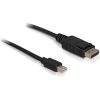 Delock kabelis Mini Displayport - Displayport 1,8m, melns