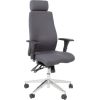 Рабочий стул SMART EXTRA с подголовником 60x63,5-70xH114-123см, сиденье и спинка: ткань, цвет: серый