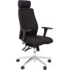 Рабочий стул SMART EXTRA с подголовником, 60x63,5-70xH114-123см, сиденье и спинка: ткань, цвет: чёрный