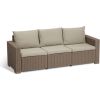 Keter Dārza dīvāns trīsvietīgs California 3 Seater Sofa bēšs
