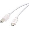 Vivanco кабель USB-C - USB-B 1.8 м, белый (45355)