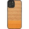 MAN&WOOD case for iPhone 12/12 Pro herringbone arancia black