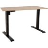 Desk ERGO with 1-motor 160x80xH71-121cm hickory / black