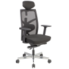 Biroja krēsls TUNE 70x70xH111-128cm, sēdeklis: audums, atzveltne: siets, krāsa: melna
