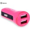 Baseus Universal Tiny Car Charger CCALL-CR0R Pink Telefonu lādētāji 12v Automašīnām