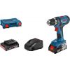 Bosch Akumulatora urbis GSR 18-2-LI, 2x2.0Ah, GAL 18V-20, 17/38/- Nm, 0-450 / 0-1.400 min.-1