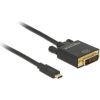 KAB USB-C > DVI 24+1 (ST-ST) 2m 4K 30Hz DeLOCK Black