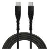 Fusion Fishbone USB-C uz USB-C kabelis 65W / 3A / 1,5m melns