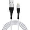 Кабель Fusion Fishbone USB-A - Lightning 30 Вт / 3А / 1,5 м белый