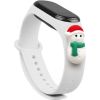 Fusion Xmas Snowman siksniņa pulkstenim Xiaomi Mi Band 3 / 4 balts