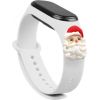 Fusion Xmas Santa siksniņa pulkstenim Xiaomi Mi Band 3 / 4 balts