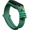 Fusion Xmas Christmas Tree siksniņa pulkstenim Xiaomi Mi Band 3 / 4 zaļš