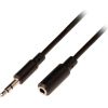 Nedis Aux Audio vads 3.5 mm (M) -> 3.5 mm (F) 2m Melns