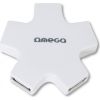 Omega USB 2.0 hub 4 portu, balts (OUH24SW)