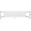Pokorny Site Пляжная теннисная сетка ECONOM 9,5x1m PA 40x40x2mm, 4 натяжных каната