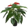 Искусственное растение ANTHURIUM H45см, фламинго, чёрный горшок