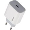 Usams T34 US-CC118 Сетевая зарядка 20W 1x USB-C гнездо (Type-C) PD3.0 Быстрая зарядка iPhone 11 12 13 Белый