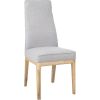Стул PRESTON 46x58,5xH102см, серая ткань, дубовые ножки