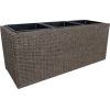 Ящик для цветов WICKER 110x39xH45см, тёмно-коричневый
