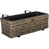 Puķu kaste balkonam WICKER 60x19xH18cm, bēša