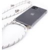 Evelatus Samsung A40 Case with rope White Stripes Transparent