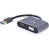 I/O ADAPTER USB3 TO HDMI/VGA/GREY A-USB3-HDMIVGA-01 GEMBIRD