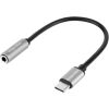 Kruger&matz Kruger & Matz USB-C uz 3.5mm Audio Adapteris Telefoniem 17,5 cm Sudraba