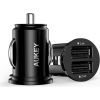 AUKEY CC-S1 mobile device charger Auto Black 2xUSB AiPower 4.8A 24W