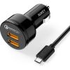 AUKEY CC-T8 mobile device charger Black Auto