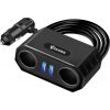 Cigarette Lighter Socket Splitter with 70cm, 2xUSB cable, Vakoss TP-3268K