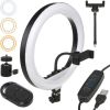 Maclean 12 "20W LED ring light with Bluetooth Shutter 3 colors 10 brightness levels 10% -100% Adjustable brightness 160 LED smartphone holder lighting light