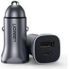 UGREEN car charger CD130, USB, USB-C, 24W (grey)