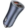 Baseus Golden Contactor Pro car charger, 2x USB, QC SCP, 40W (gray)