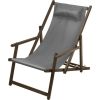 GreenBlue Chaise Lounge ar roku balstu un Premium spilvenu pelēks (GB283)