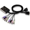 Aten 2-Port USB DVI/Audio Cable KVM Switch with Remote Port Selector