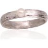 Серебряное кольцо #2101738(Matt+POx-MattBk)_PE, Серебро	925°, оксид (покрытие), Жемчуг , Размер: 17.5, 2.5 гр.