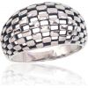 Серебряное кольцо #2101668(POx-Bk), Серебро	925°, оксид (покрытие), Размер: 17.5, 4.3 гр.