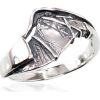 Серебряное кольцо #2100673(POx-Bk), Серебро	925°, оксид (покрытие), Размер: 17, 3.1 гр.