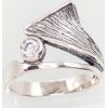 Серебряное кольцо #2101407(POx-Bk)_CZ, Серебро	925°, оксид (покрытие), Цирконы , Размер: 17, 3.4 гр.