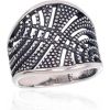 Серебряное кольцо #2101671(POx-Bk), Серебро	925°, оксид (покрытие), Размер: 18, 5 гр.