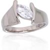 Серебряное кольцо #2101711(PRh-Gr)_CZ, Серебро	925°, родий (покрытие), Цирконы , Размер: 17, 5.3 гр.