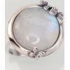 Серебряное кольцо #2101449(POX-BK)_MS, Серебро	925°, оксид (покрытие), Лунный камень , Размер: 21, 6.1 гр.