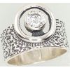 Серебряное кольцо #2101208(POX-BK)_CZ, Серебро	925°, оксид (покрытие), Цирконы , Размер: 16.5, 6.1 гр.