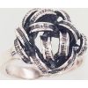 Серебряное кольцо #2101560(POX-BK), Серебро	925°, оксид (покрытие), Размер: 17.5, 5.1 гр.
