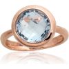 Золотое кольцо #1100959(Au-R)_TZLB, Красное Золото	585°, Небесно-голубой топаз , Размер: 18.5, 4.66 гр.