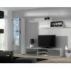 Cama Meble Furniture set SOHO 1 (RTV180 cabinet + S1 cabinet + shelves) White/Grey Gloss