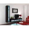 Cama Meble Cama Living room cabinet set VIGO NEW 8 black/black gloss